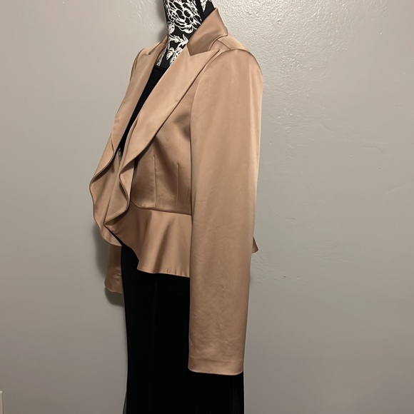BCBGMAXARIA Satin Peplum Blazer - Picture 12 of 12